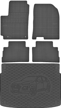 Hyundai Kona Crossover 2017- Bagażnik RIGUM 810097 + Dywaniki MOTOHOBBY 191201