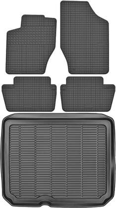 Citroen C4 Hatchback 2010-2017 Bagażnik MAX-DYWANIK 910309 + Dywaniki MOTOHOBBY 160101