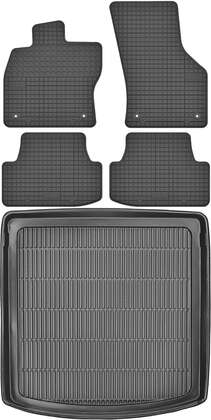 Seat Leon III ST / Kombi 2013-2020 Bagażnik MAX-DYWANIK 911809 + Dywaniki MOTOHOBBY 150804