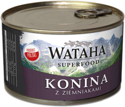 Karma - Wataha SuperFood karma mokra dla psa 86% konina z ziemniakami i witaminami puszka 410g - 440315