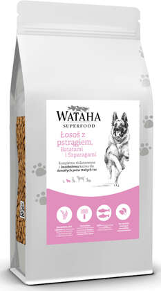 Karma - Wataha SuperFood psy dorosłe małych ras łosoś z pstrągiem batatami i szparagami waga 6kg - 440536