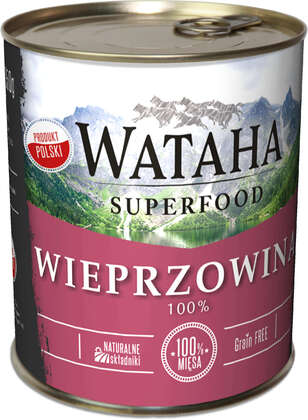 Karma - Wataha SuperFood karma mokra dla psa 100% wieprzowina puszka 850g - 440306