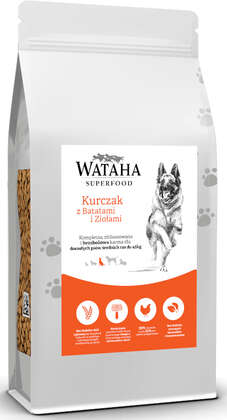 Karma - Wataha SuperFood karma sucha psy dorosłe do 45kg kurczak z batatami i ziołami waga 12kg - 440512