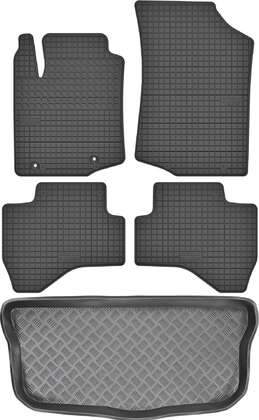 Citroen C1 II Hatchback 2014-2021 Bagażnik MIX-PLAST 33057 + Dywaniki MOTOHOBBY 170501