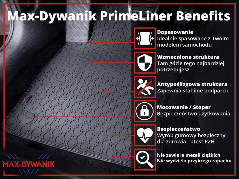 Opel Astra V K 2015-2021 Dywaniki gumowe PRIME-LINER MAX-DYWANIK