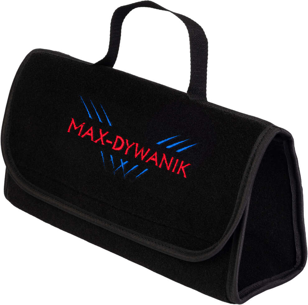Kuferek samochodowy do bagażnika - MAX-DYWANIK (poziomy) z haftem MAX-DYWANIK