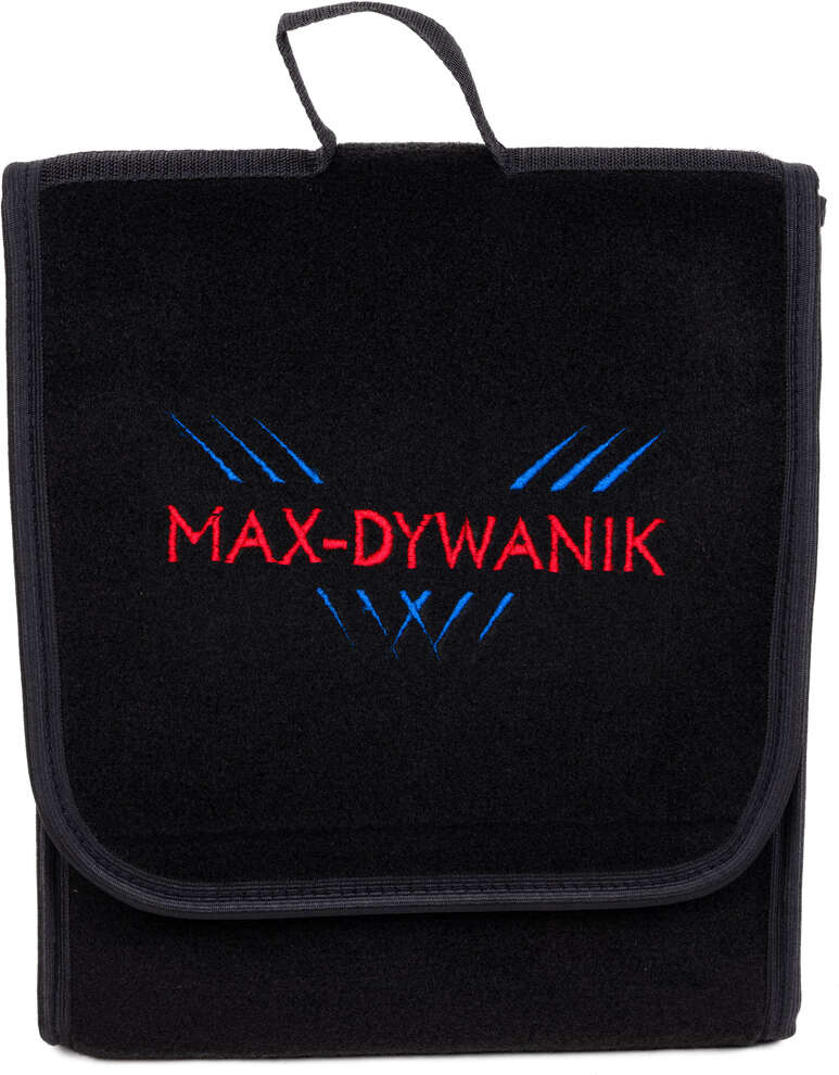 Kuferek samochodowy do bagażnika - MAX-DYWANIK (pionowy) z haftem MAX-DYWANIK