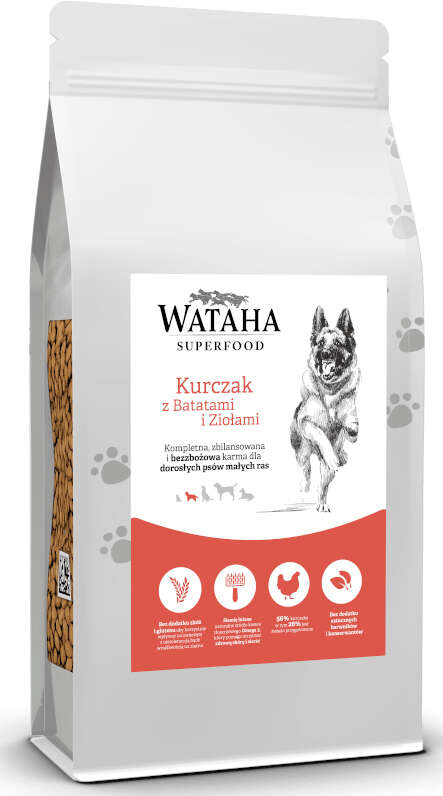 Karma - Wataha SuperFood psy dorosłe małych ras kurczak z batatami i warzywami waga 6kg - 440534